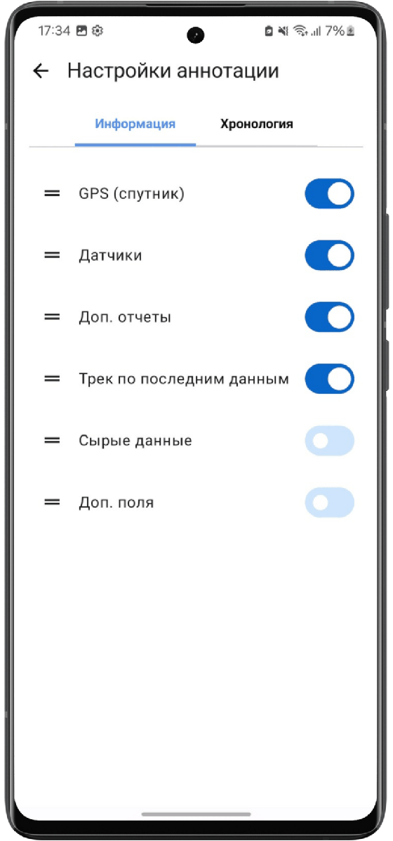 Настройка отображения информации на Android